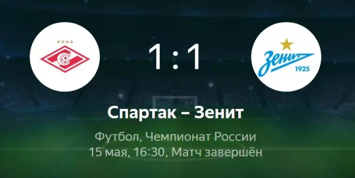 Спартак - Зенит видео обзор матча РПЛ от 15 мая 2022