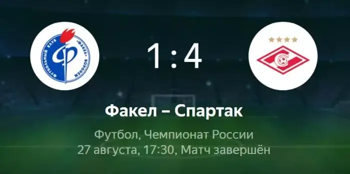 Факел - Спартак видео обзор матча РПЛ от 27 августа 2022