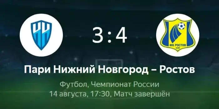 Нижний Новгород - Ростов видео обзор матча РПЛ от 14 августа 2022