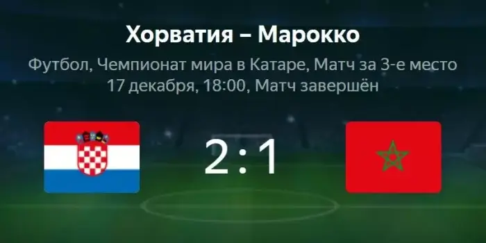 Хорватия - Марокко видео обзор матча Чемпионата Мира от17 декабря 2022